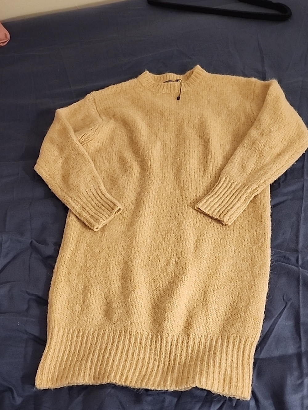 Nasty Gal Cozy Crewneck Sweater Dress Beige